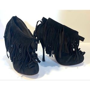 Vivienne Westwood Skyscraper Fringe Ankle Boots 39.5 Sz 8.5